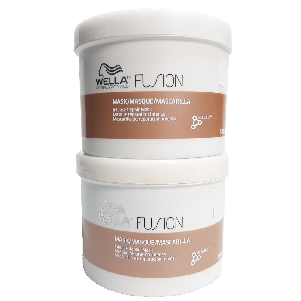 Wella Professionals Fusion Intense Repair Mask For Hair Silksteel 2pc. BUNDLE!